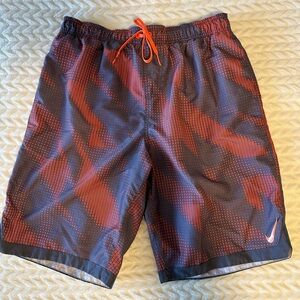 Nike Men's Dynamic Orange and Gray Board/Swim Shorts